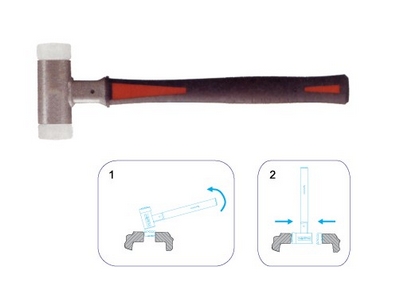 橡胶柄尼龙无反弹锤
